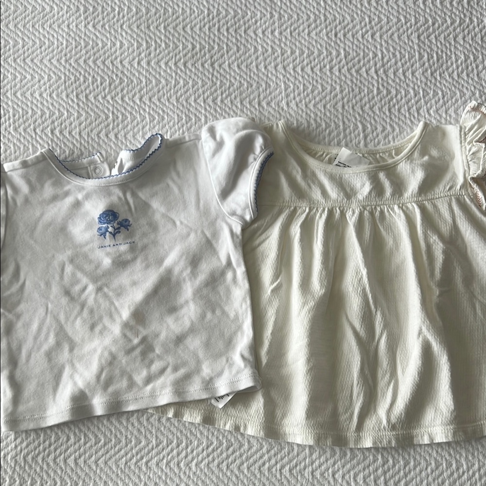 Kids White and Cream Tops Set
